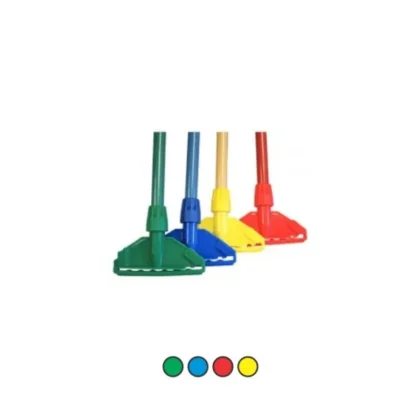 COLOUR CODED FAN MOP HANDLE & CLIP ONLY NO GRIP