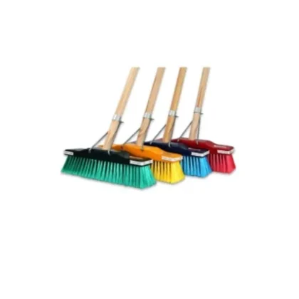 FLAGGED SYNTHETIC HOUSEHOLD BROOM
