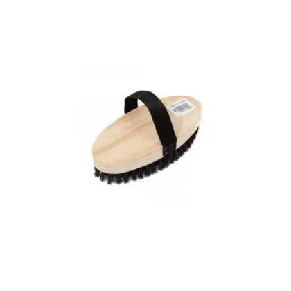 OVAL BODY BRUSH - WOODEN BACK STRAPPED