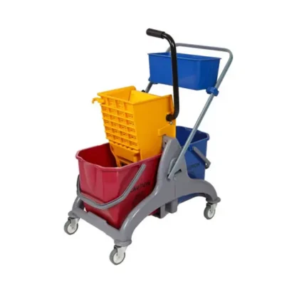 50L DOUBLE BUCKET WITH WRINGER & CADDY COMPLETE