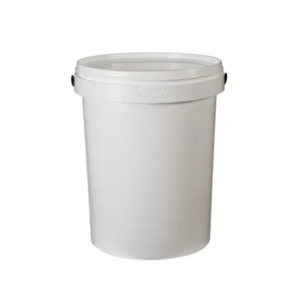 25L PLASTIC BUCKET WITH LID H.D. WHITE
