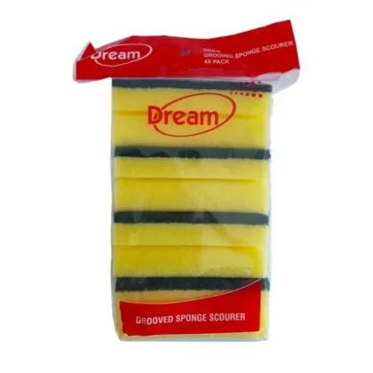 GROOVED SPONGE SCOURER 4PACK 11MM X 6.8MM X 4.8MM