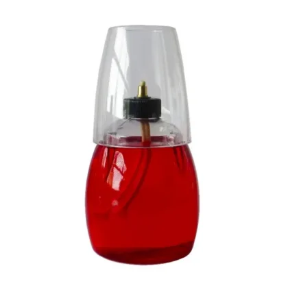 '@DELIGHTS TALL LAMP RED - CLEAR SHADE
