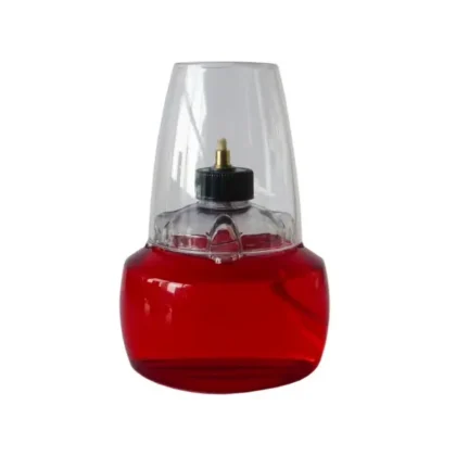 '@DELIGHTS SHORT LAMP RED - CLEAR SHADE