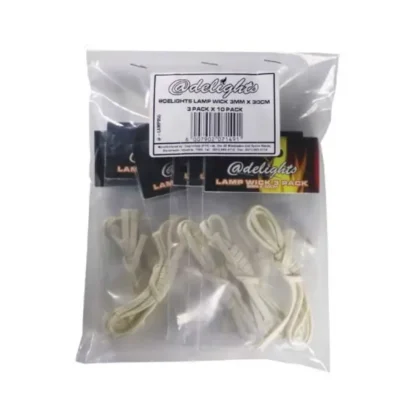 '@DELIGHTS LAMP WICK 3MM X 30CM 3 PACK X 10 PACK