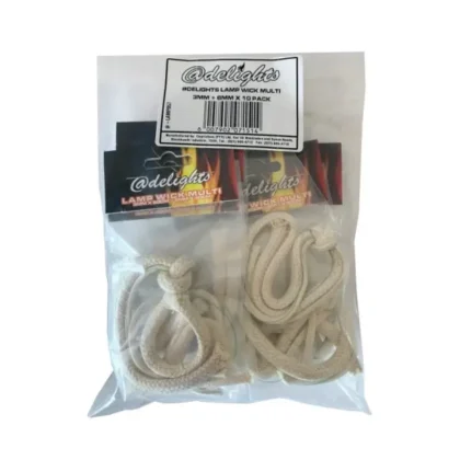 '@DELIGHTS LAMP WICK MULTI 3MM + 6MM X 10 PACK