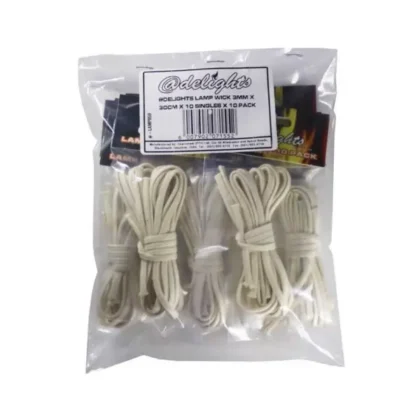 '@DELIGHTS LAMP WICK 3MM X 30CM X 10 SINGLES X 10p
