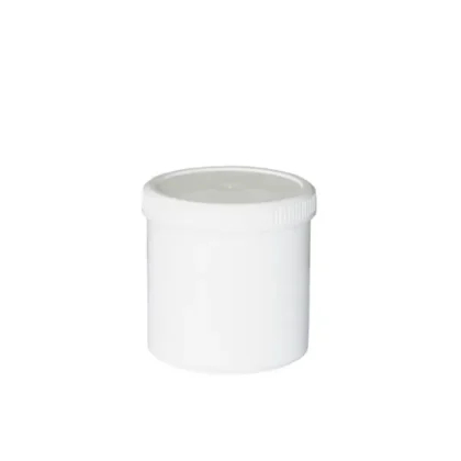 500ML PLASTIC TUB WHITE WITH SCREW CAP LID H.D. 0.