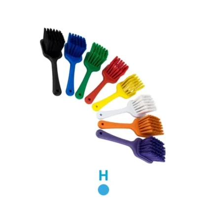 HYGIENE SHORT HANDLE SCRUB BRUSH - HARD - BLUE
