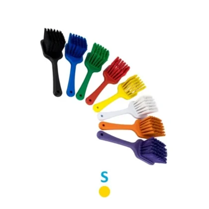 HYGIENE SHORT HANDLE SCRUB BRUSH - SOFT - YELLOW