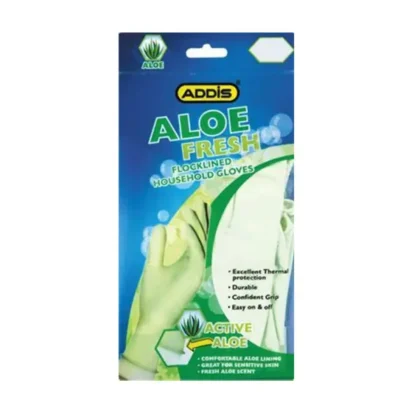 ADDIS HOUSEHOLD GLOVES ALOE VERA MEDIUM  P/PAI