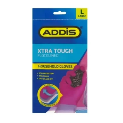 ADDIS HOUSEHOLD GLOVES XTRA TOUGH LARGE  P/PAI