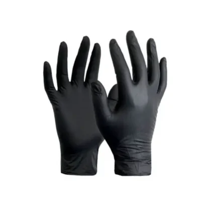 BLACK NITRILE GLOVES POWDER FREE - SMALL  P/BO