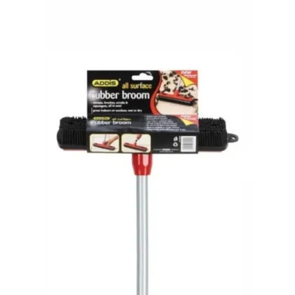 RUBBER BROOM INCLUDING METAL HANDLE