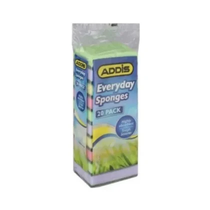 MULTI COLOURED SPONGE SCOURERS X20 PER PACK