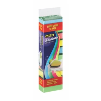 RAINBOW SPONGE SCOURERS X 10 PER PACK
