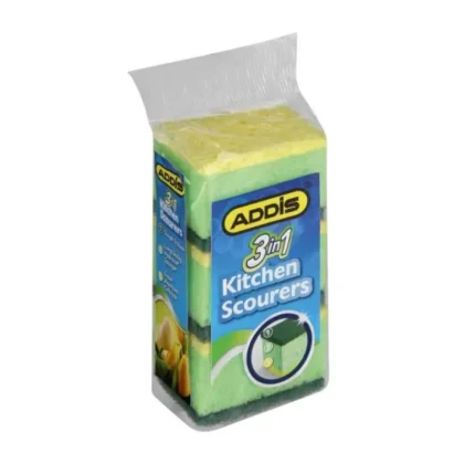 3-IN-1 SPONGE SCOURERS X 3 PER PACK