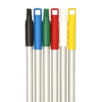 ALUMINIUM HANDLE MOULDED THREAD AND GRIP - WHITE