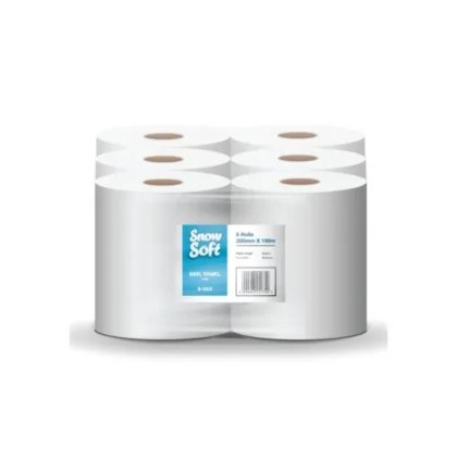 SNOWSOFT REEL TOWEL 1PLY 6 ROLLS 6-003