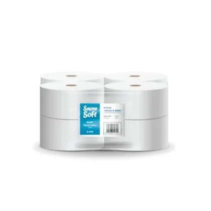 SNOWSOFT GIANT TOILET ROLL ONE PLY 8 ROLLS 6-009
