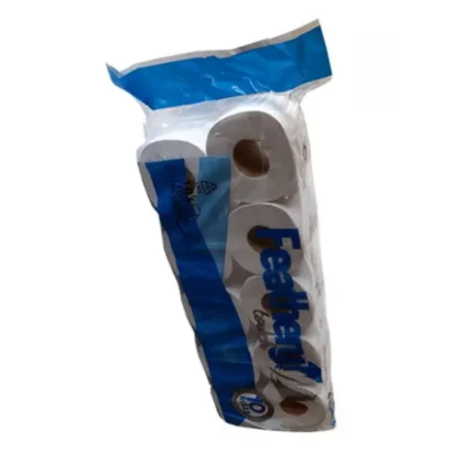 SINGLE PLY TOILET PAPER 10 ROLLS FEATHERY RECYCLE