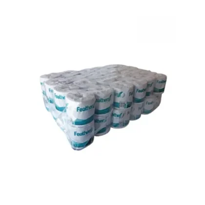 SINGLE PLY TOILET PAPER 48 ROLLS FEATHERY RECYCLE