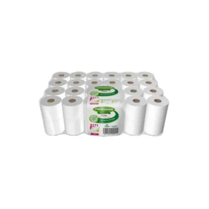SINGLE PLY TOILET PAPER - 48 ROLLS TWINSAVER 0171