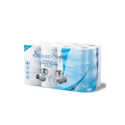 TWO PLY TOILET PAPER MINI - 8 X 9 ROLLS VIRGIN